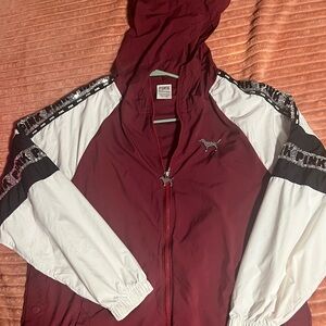 Victoria's Secret Maroon and White Jacket